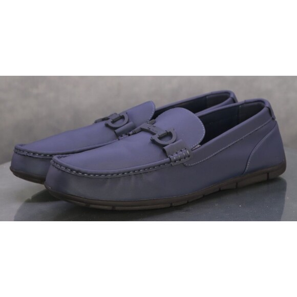 Aldo Orlovoflex $150 Men\'s Horsebit Loafer Casual Shoes Sz 12 M Leather Blue EUC